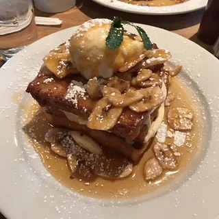 Salted Caramel Banana Stuffed French Toast