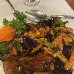 Eggplant chicken special