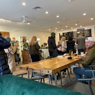 a group of people sitting at a table