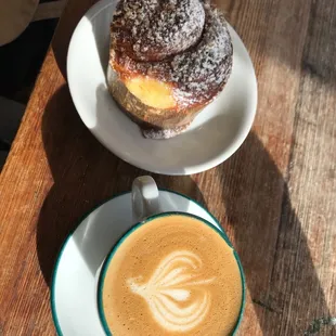 Oat cappuccino  Cinnamon sugar brioche