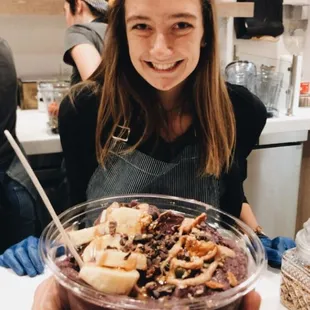 Friendly staff! I highly recommend the PB&amp;J smoothie bowl