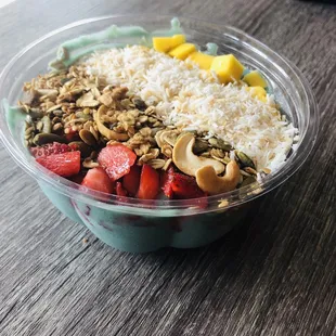 Customized mermaid smoothie bowl