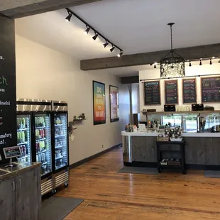 the inside of the store