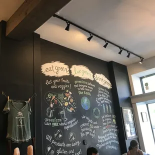 chalkboard menu