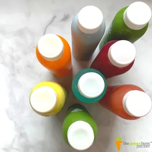 Our juices are cold-pressed and designed to maximize health beneits.