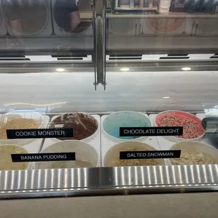 lots of ice cream choices