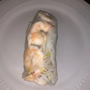 Shrimp spring rolls come two to an order and are enough for a meal