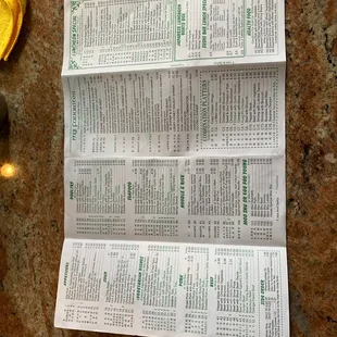 takeout menu with lunch special deals
