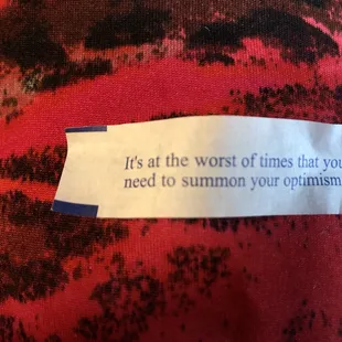 It's at the worst of times that you need to summon your optimism