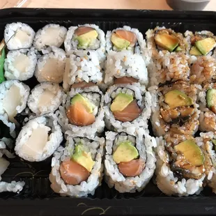 White tuna, Alaska, Eel Avocado