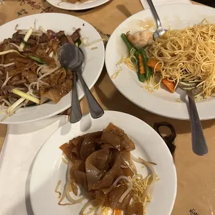 Beef Chow Fun and Shanghai Noodles