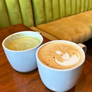 Memory matcha and peppermint mocha