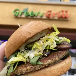 Mushroom Chana Burger