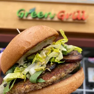 Mushroom Chana Burger