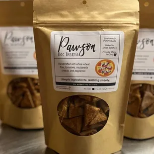 PUPperoni Pizza treats from local Pawson Dog Treat Company. No worries - we have cat treats too!