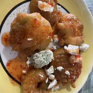 The fried green tomatoes