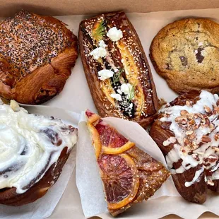 a variety of pastries