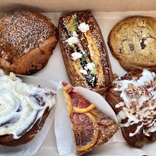 a variety of pastries