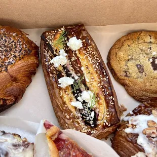 a variety of baked goods