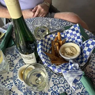 Pomme Frites with garlic and parmigian cheese. AMAZING!!!!