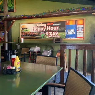 Outdoor covered seating
