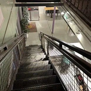 Stairs down from Santa Fe Brewing Co