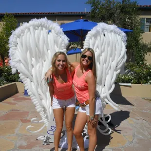Balloon Deco Angel Wings background for Sorority House