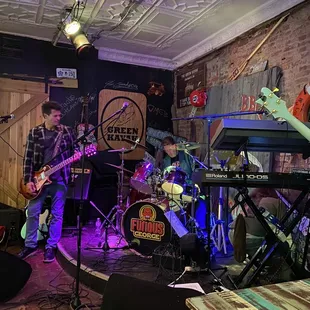 band playing on stage