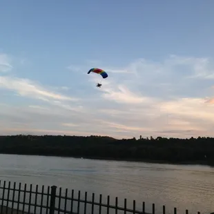 This is the view from the front porch of Green Kayak!