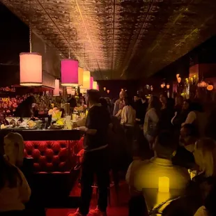 The view from the bathroom line.