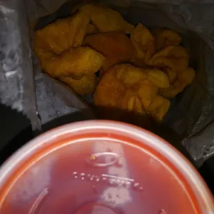 Complimentary cheese wontons