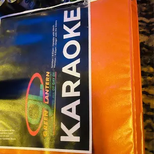 a close up of a karaoke bag