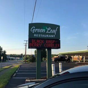 Sign out front