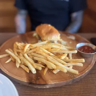 Double smash burger (we already started eating it...)