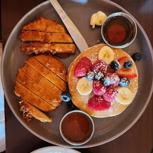 Chicken and pancakes ($15.95)