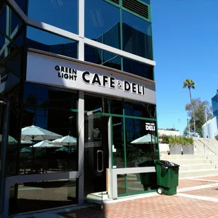 the front of the building