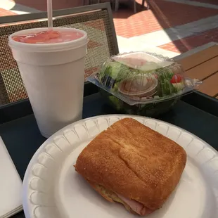 1/2 sandwich, 1/2 salad and a smoothie!