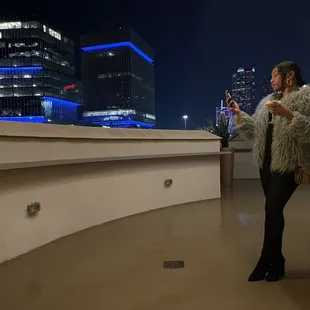 a woman using her cell phone