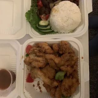R5. Shaken Beef Rice Plate