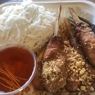 A9. Vegan Grilled Shrimp on Sugarcane