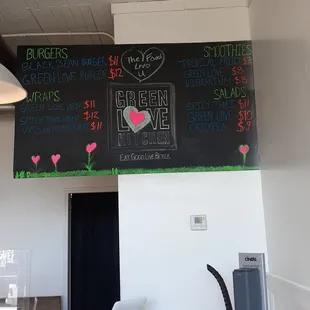 A view of the menu