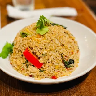 Basil Fried Rice with chicken