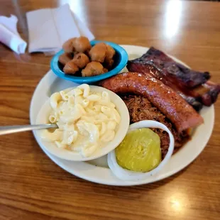 3 Meat BBQ with brisket, ribs and sausage