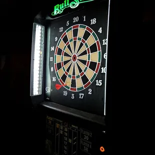 a dart and a dart board