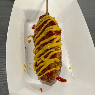 New Korean cheese dog.