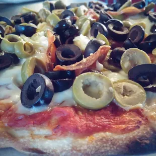 The Olive Special with pepperoni added