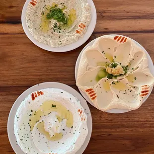Baba Ganuj, Hummus, &amp; Labneh