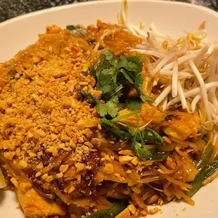 Pad Thai was a little sweet but was delicious. Just added some Sriracha and it was all good!.