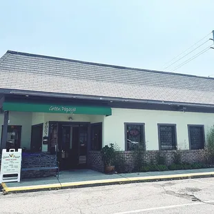 the front of a restaurant