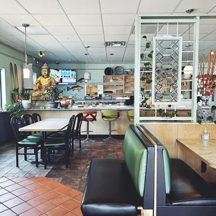 the interior of a restaurant